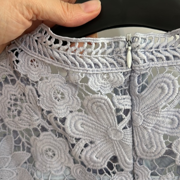 Elegant blue  Lace Short Sleeve Dress size S/M? - Picture 9 of 14